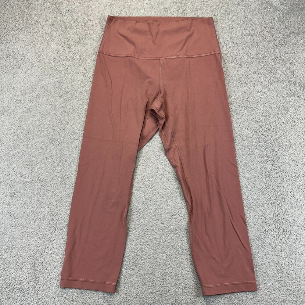 Lululemon Women's Align High Rise Crop 21" Leggings Size 8 Pink Yoga